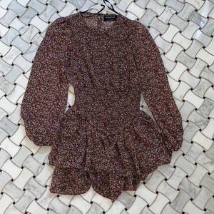 mink pink floral dress